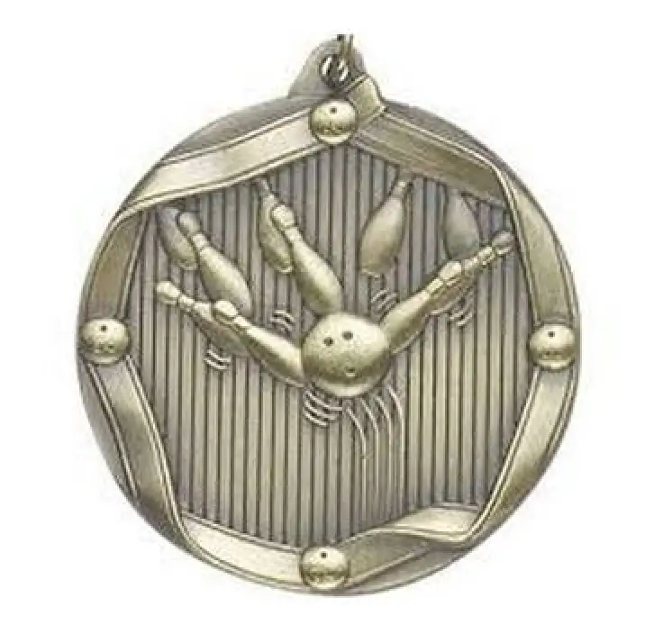 Bowling Die Cast One Tone Medal