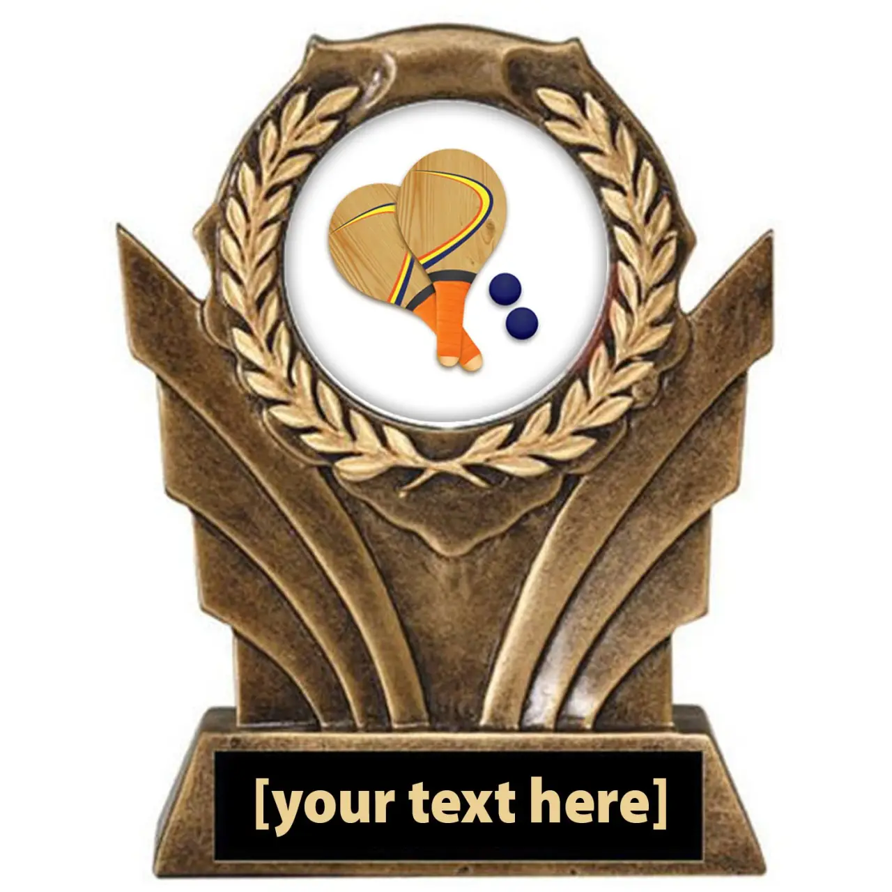 Victory Resin Paddle Ball Trophy