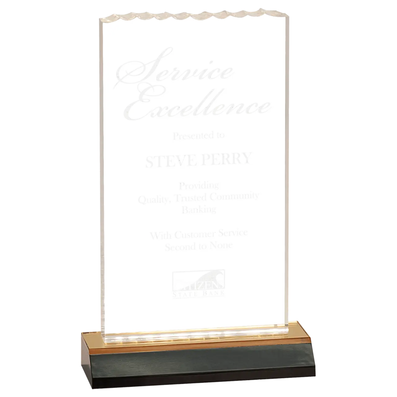 Reflection Ice Top Acrylic Award