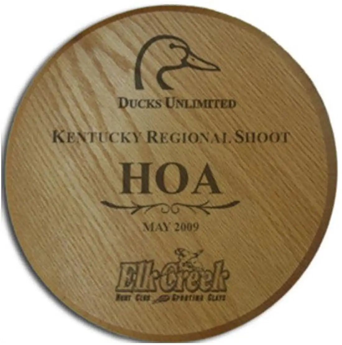 Round Oak Plaque