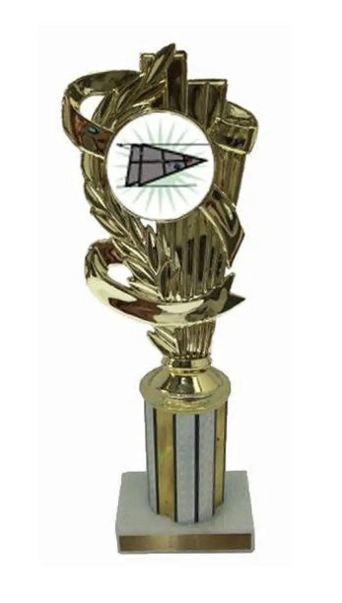 Shuffleboard Column Trophy