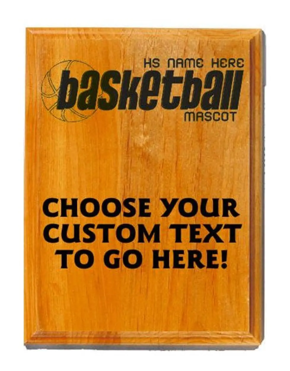 Basketball Sand Oak Plaque
