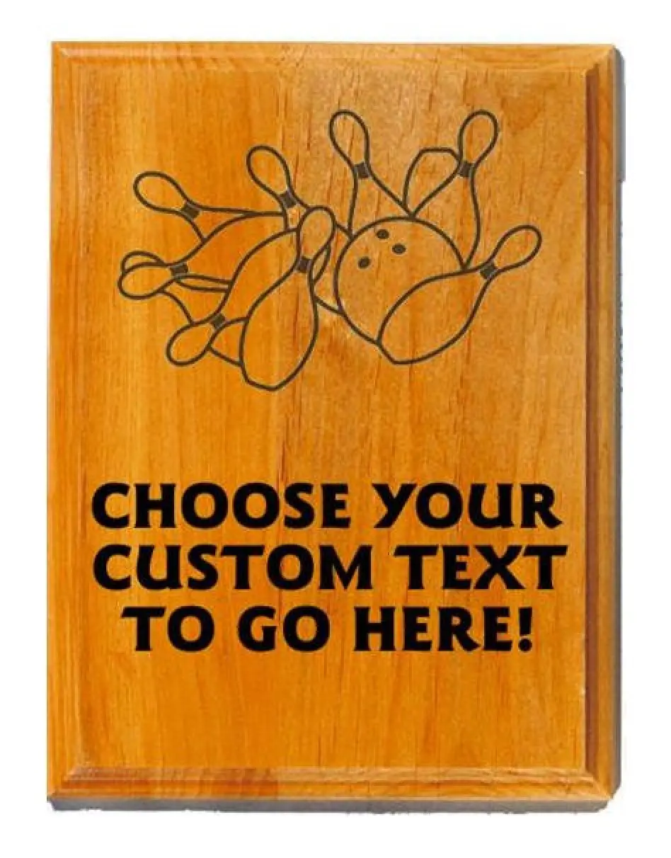 Bowling Sand Oak Plaque