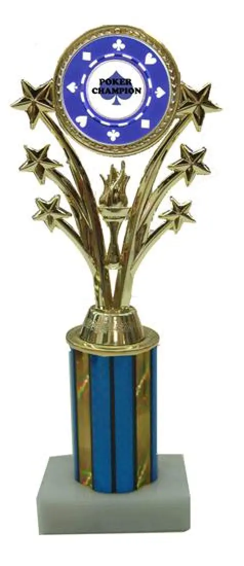 Poker Star Column Trophy