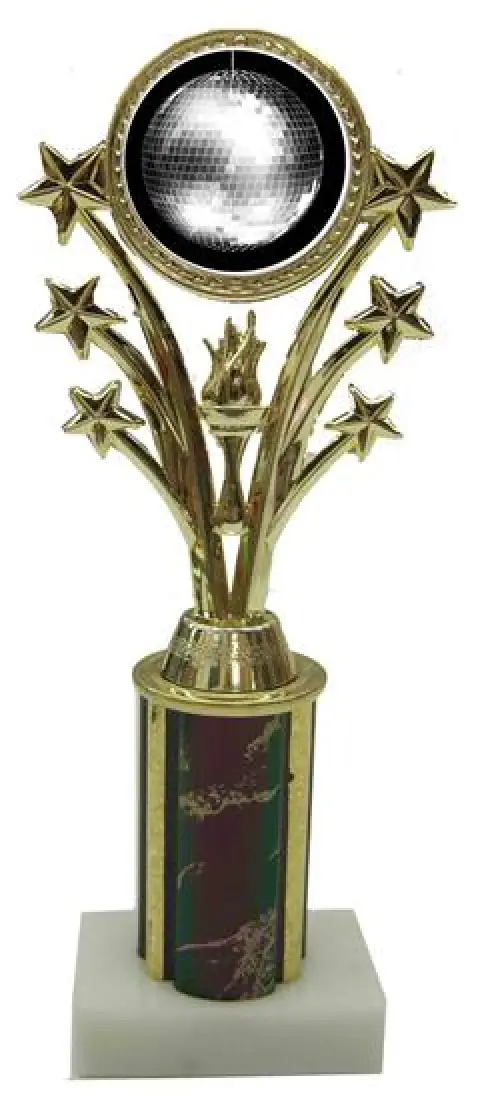 Disco Ball Star Column Trophy