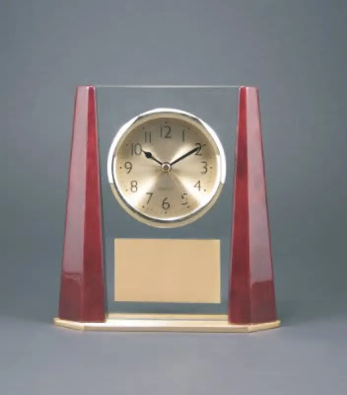 Clock with Bevel Columns