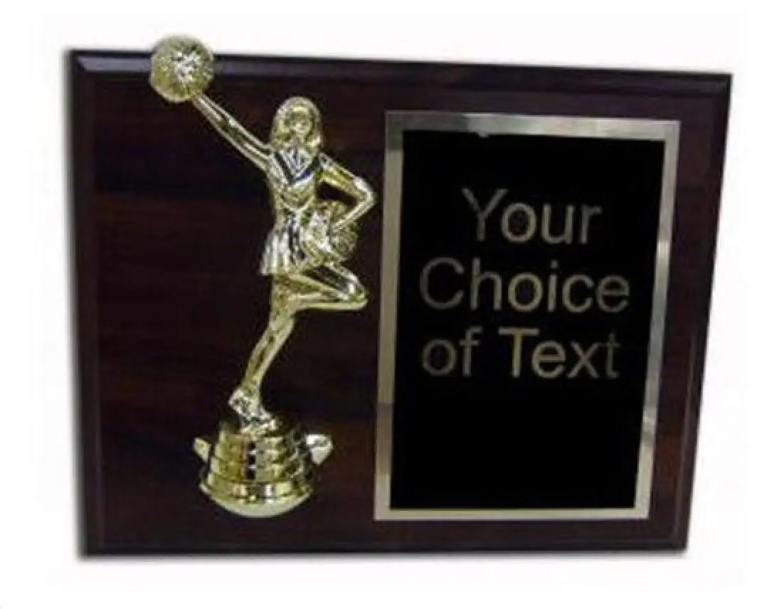 Plaque with Cheerleader Figure