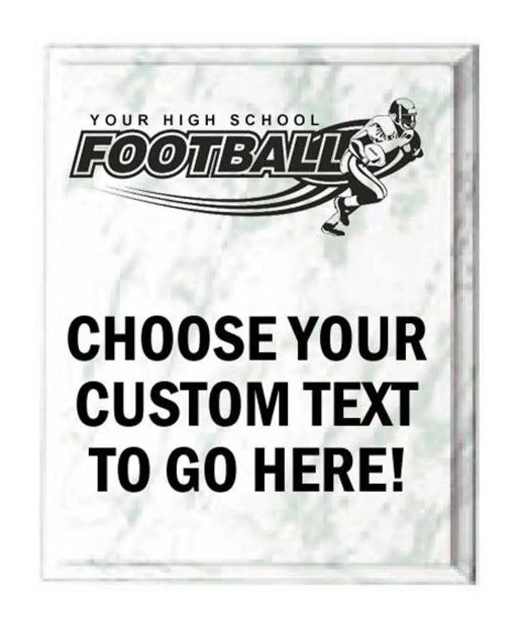 Football White Marble Plaque