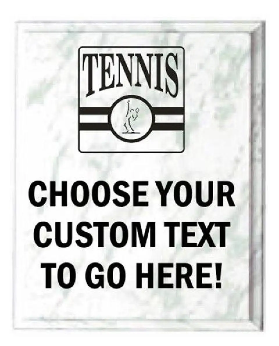 Tennis White Marble Plaque