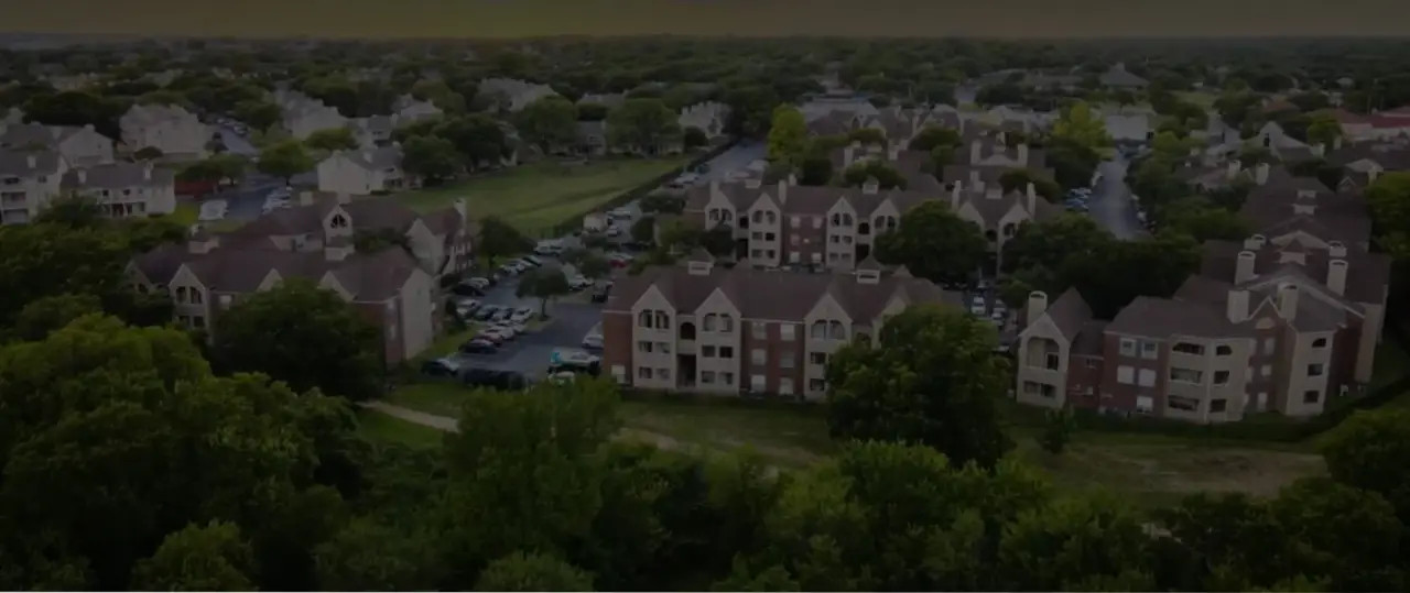 Aerial view of Empire Blvd. Estates apartments in Webster, NY