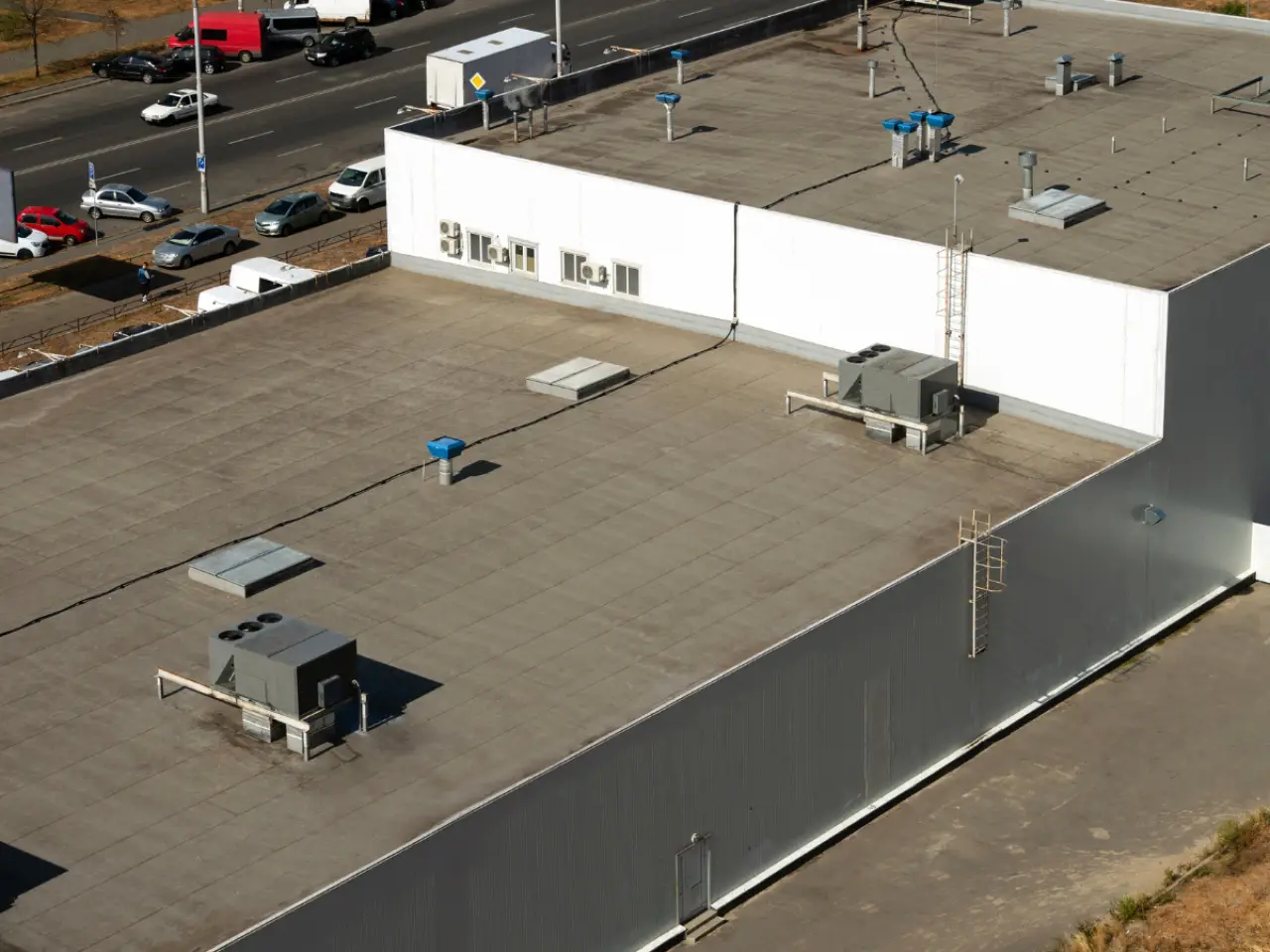 Commercial roofing project in Rochester, NY.