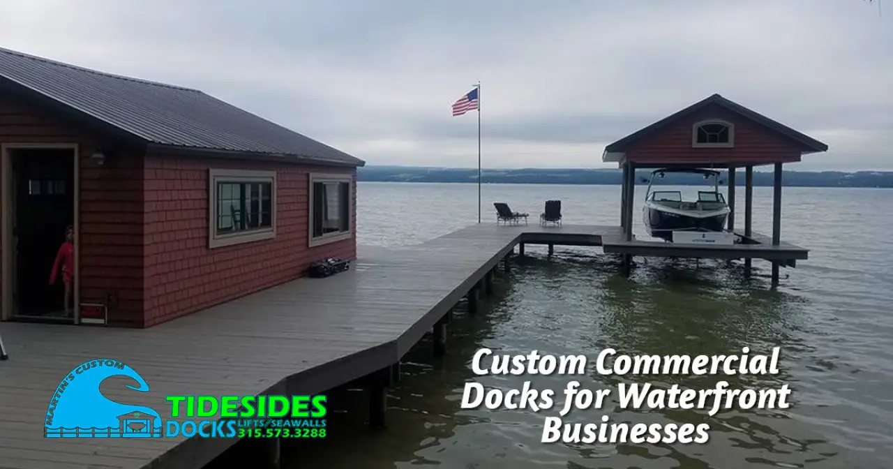 custom waterfront business dock