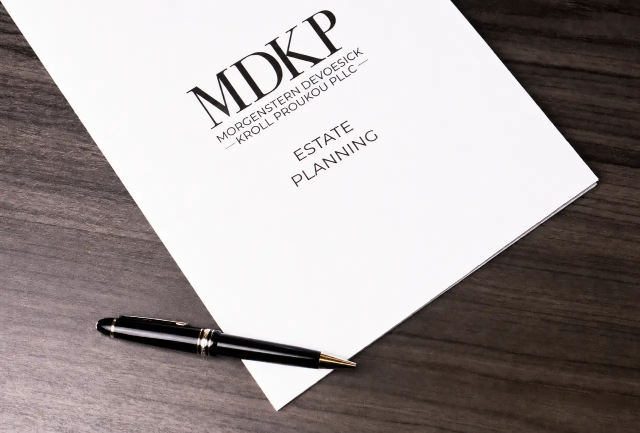 White paper on desk with elder law medicaid planning