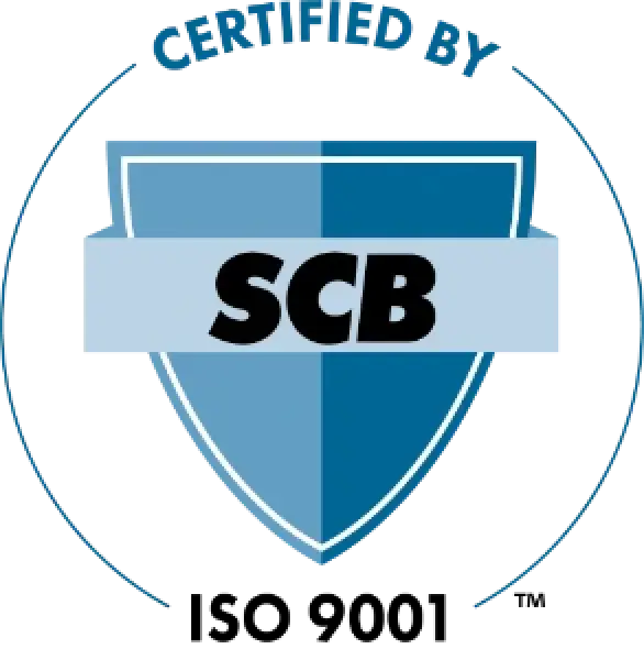 Certified by SCB, ISO 9001