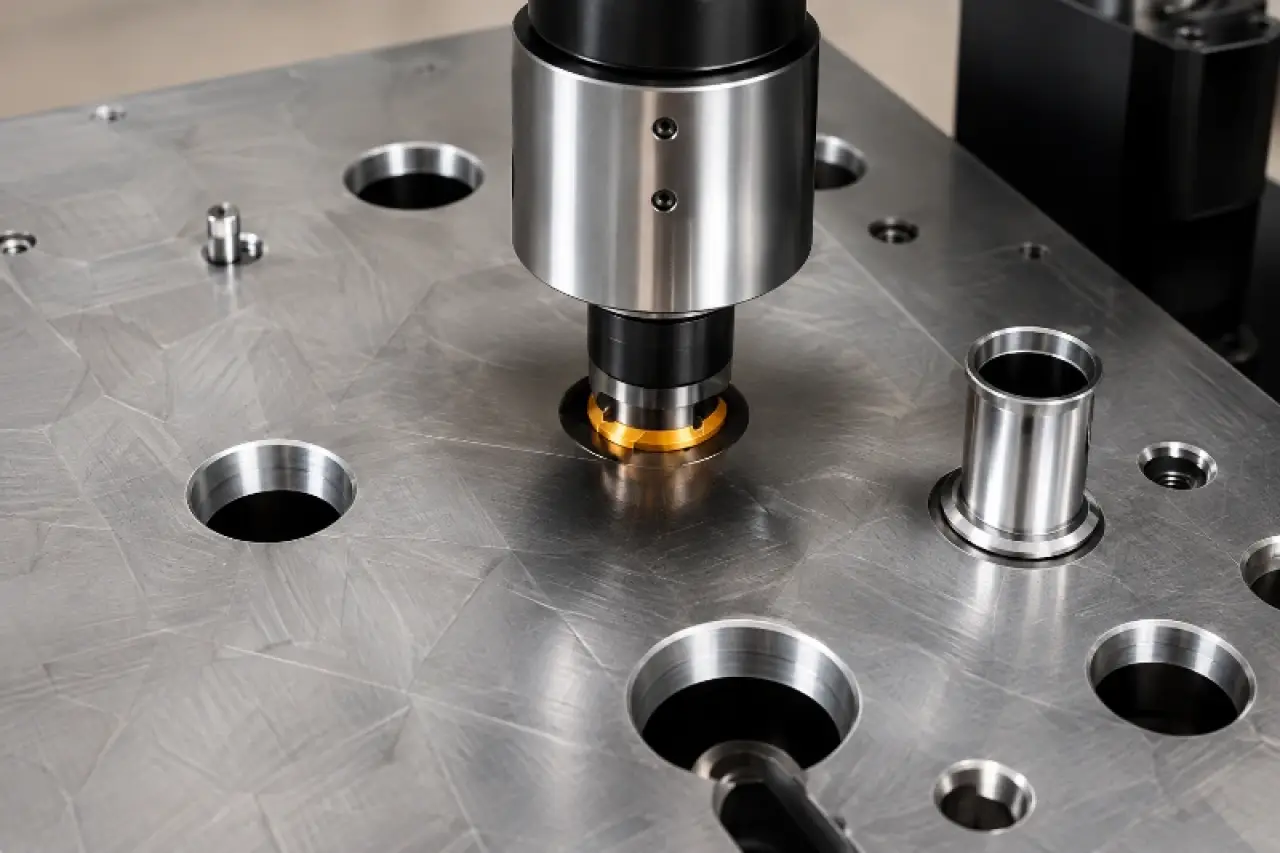 Capacitive discharge welded studs on a machined aluminum plate