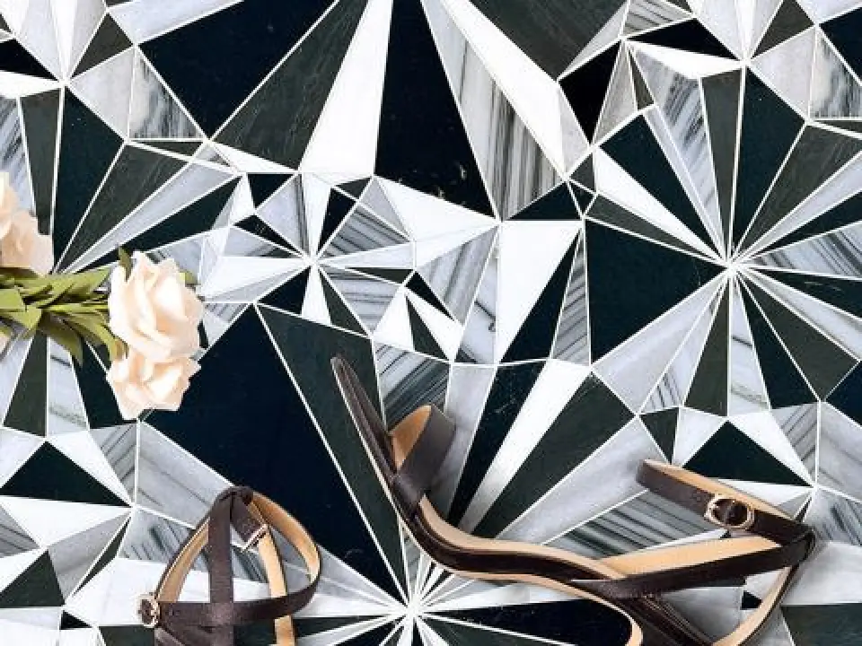 Allison Eden Diamond Starburst Pattern in Stone