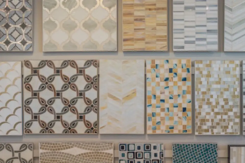 tile display on wall