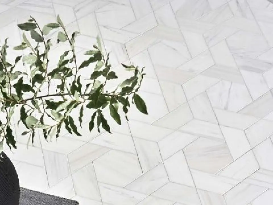 AKDO Infinity Convex Dolomite (H) Hexagon Stone Mosaic
