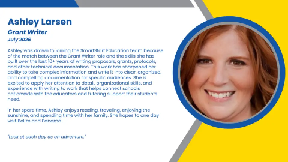 Headshot and bio of an employee who supports RFP bids.
