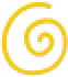 A yellow spiral on a gray background.