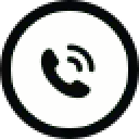 Green phone icon with a black border and a phone symbol inside.
