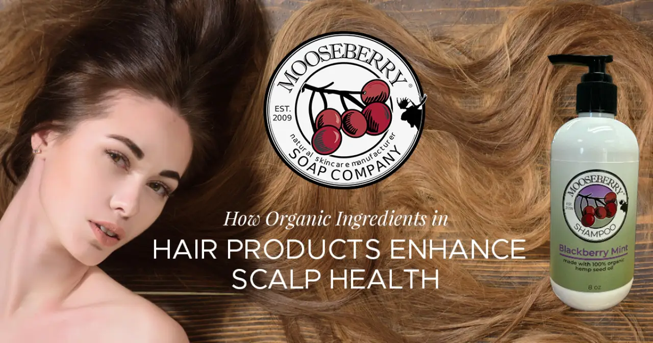 flowly, healthy hair with mooseberry soap products