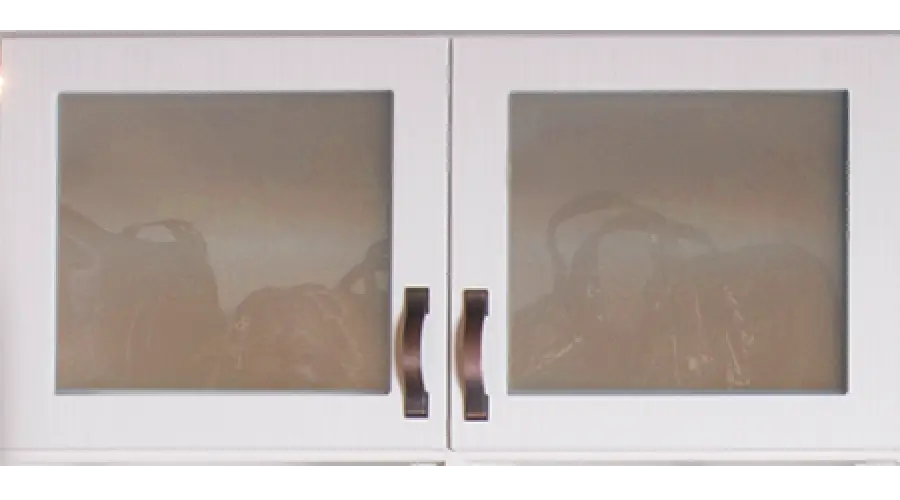 cabinet doors with bronze glass inserts