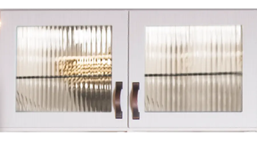 cabinet doors with reeded glass