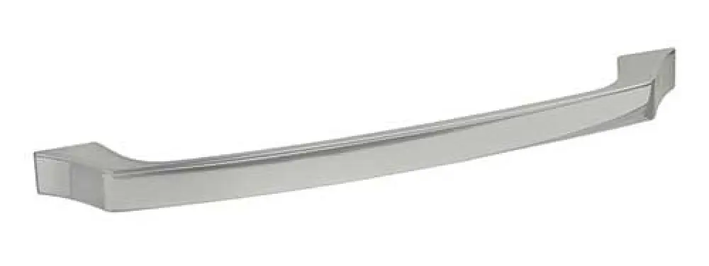 This is a metal appliance handle, commonly used on refrigerators, ovens, or dishwashers.