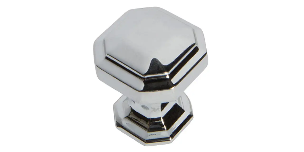 emerald knob polished chrome