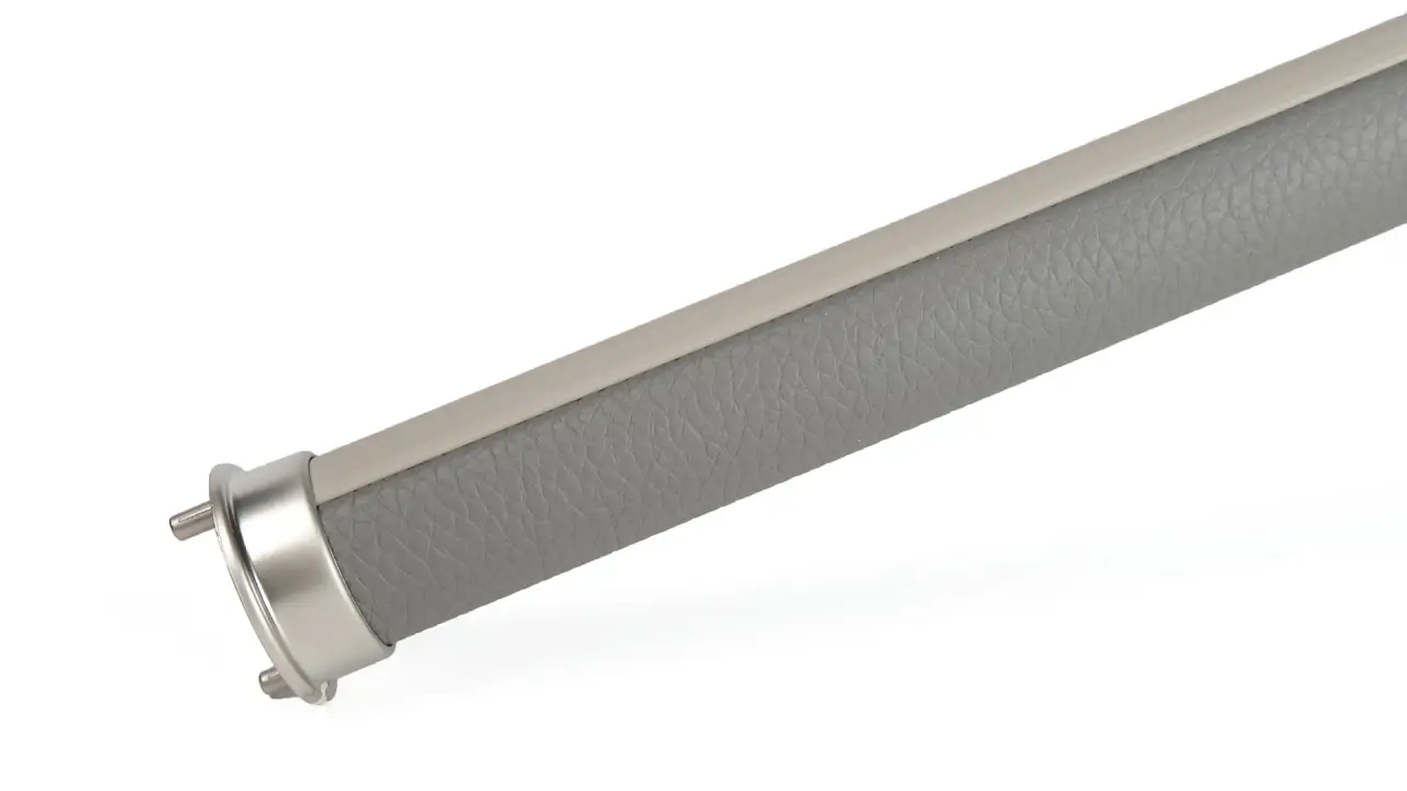 pewter gray leather rod for closets