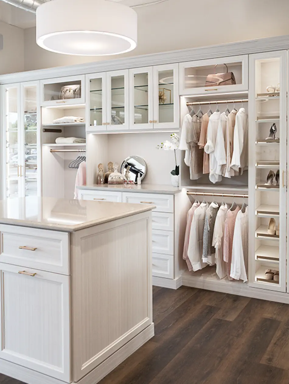 Walk-in closet organization system