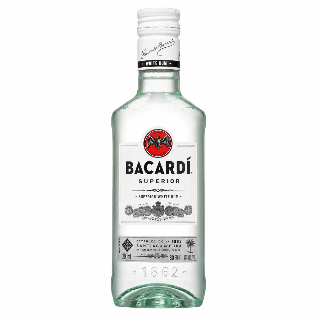 Bacardí Superior White Rum 80 Proof 200ml