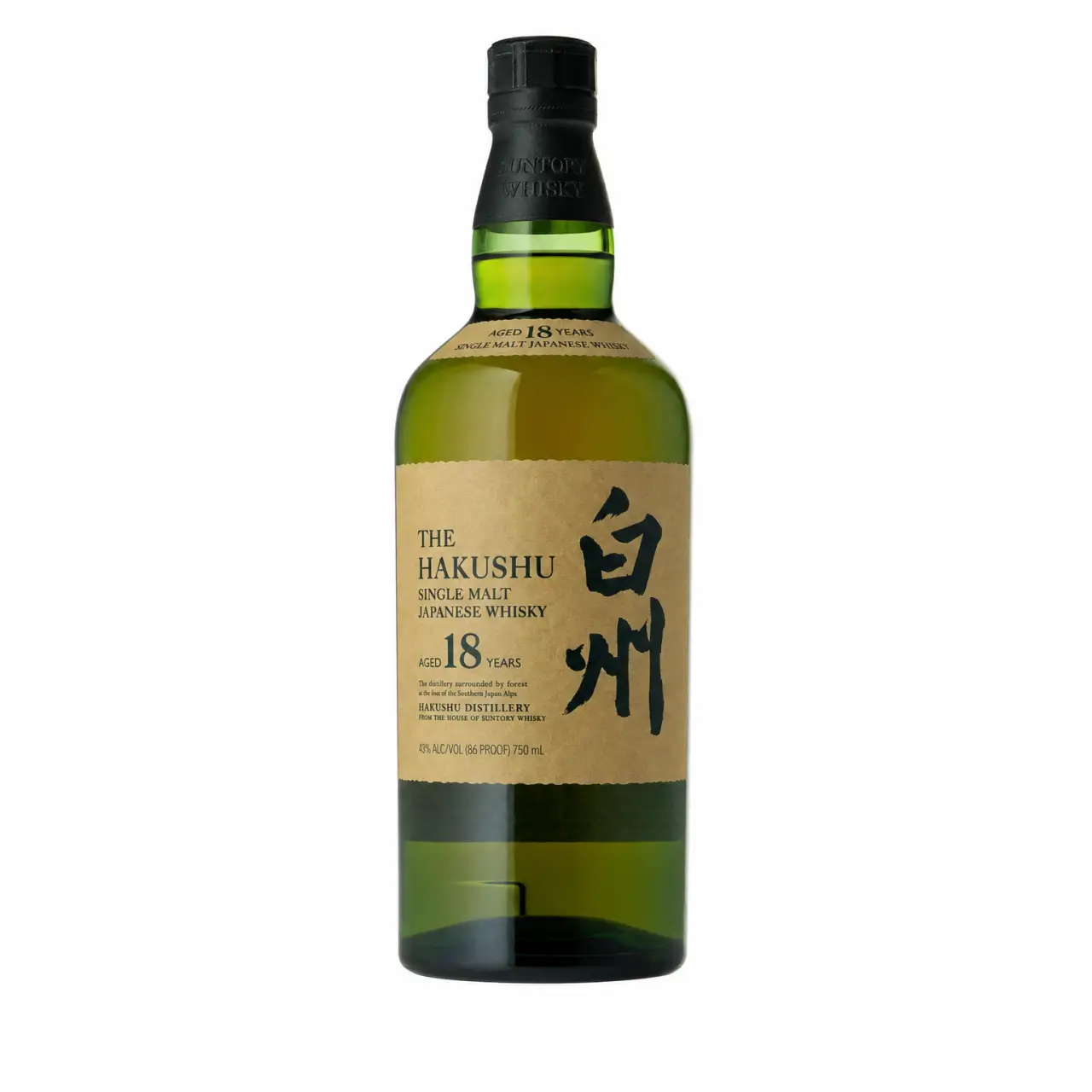 Suntory Hakushu 18 Year Single Malt Japanese Whisky 750ml