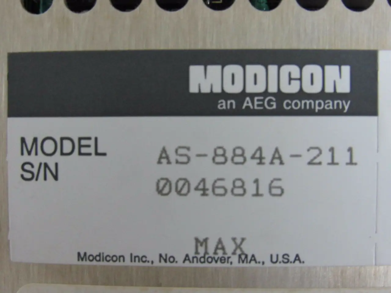 Modicon AS-884A-211 (AS 884A 211) Processor/Controller