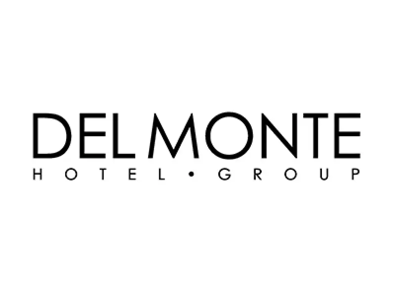 Del Monte Hotel Group logo in black text on a white background.