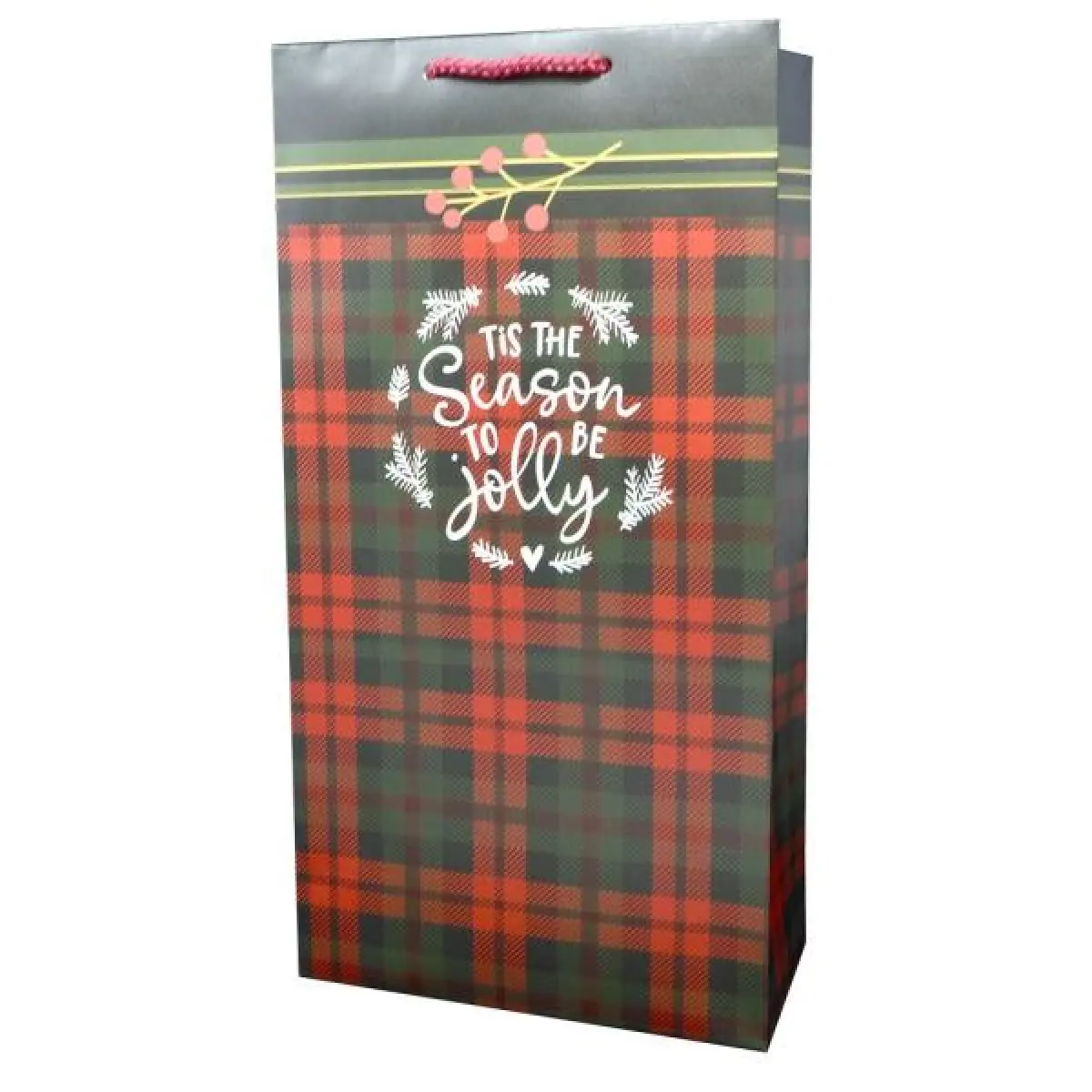 Xmas Flannel 2Btl Bag