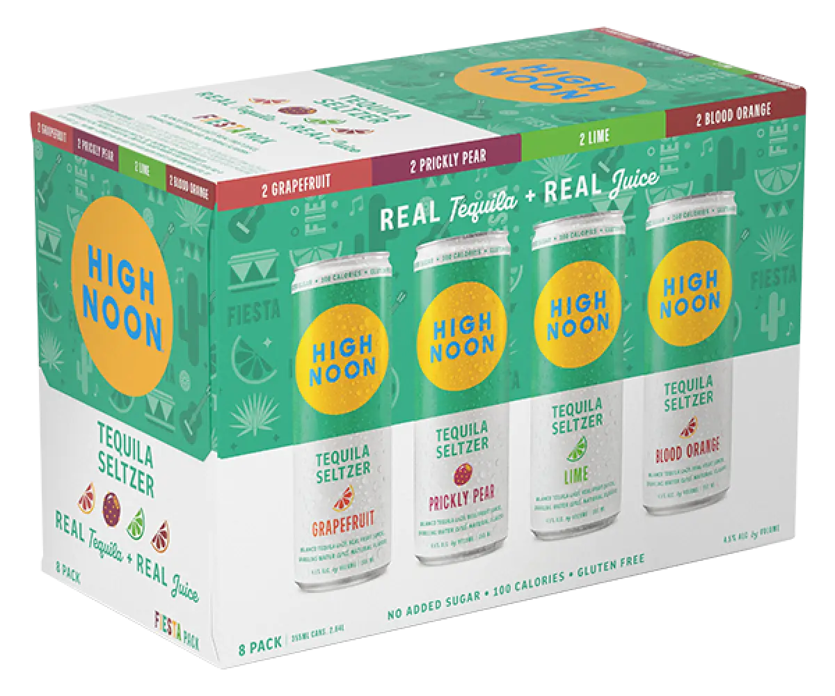 High Noon Fiesta Tequila Variety Pack 8 x 12oz Cans