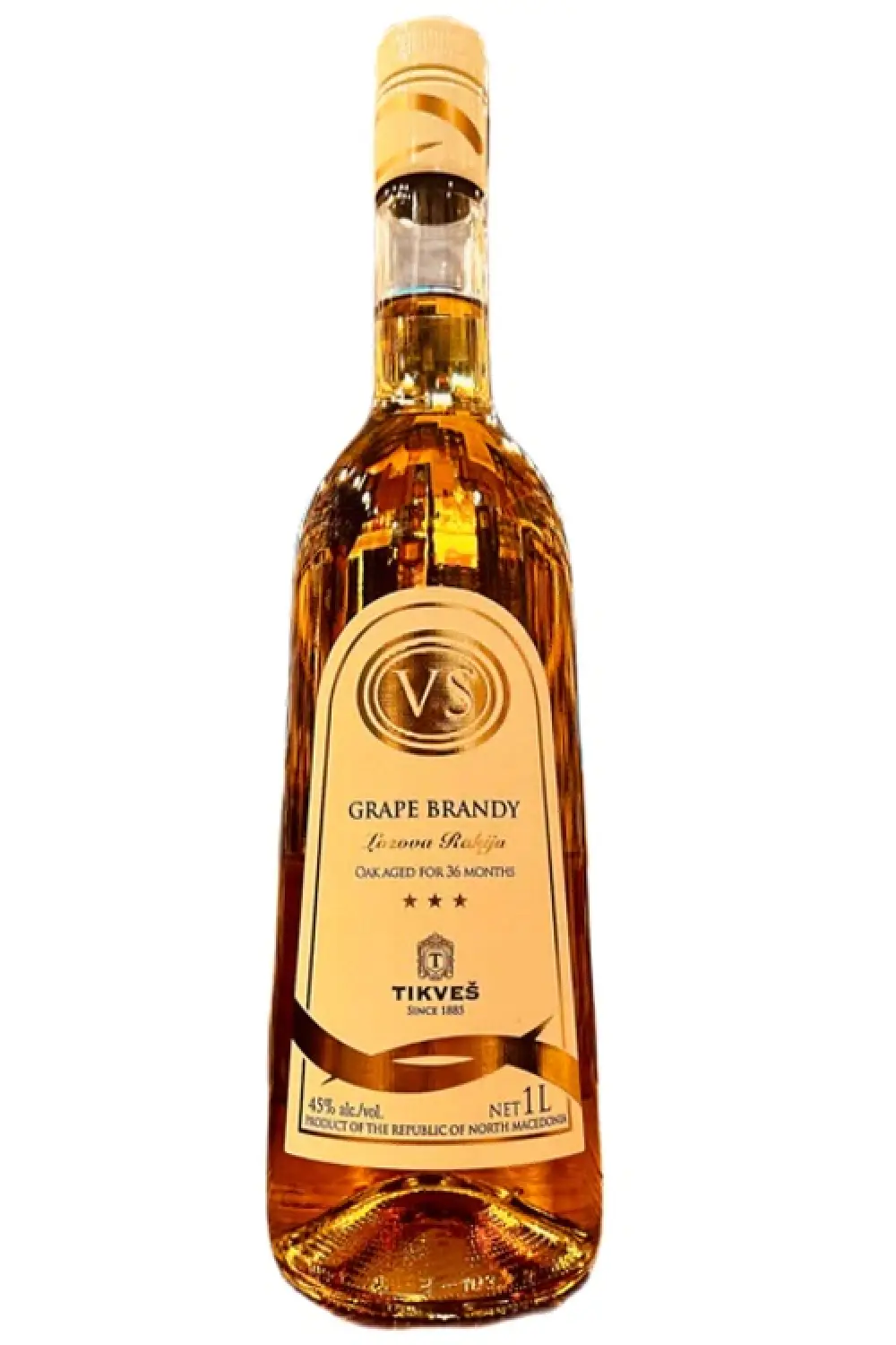 Tikves Lozova Rakija Brandy VS 90 Proof 1L