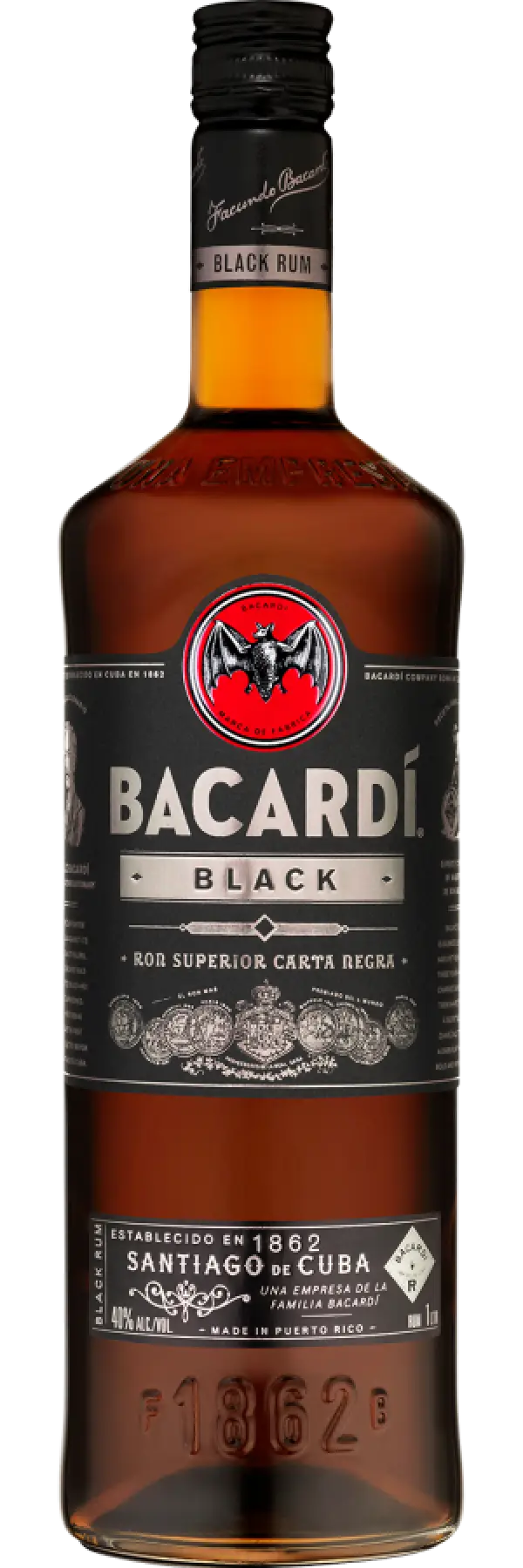 Bacardi Black Rum 1 Liter