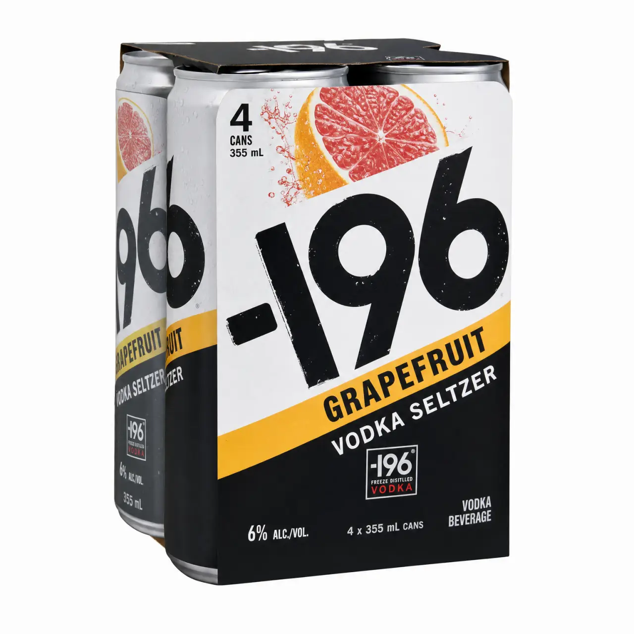 -196 Grapefruit Vodka Seltzer 4 Pack 355ml