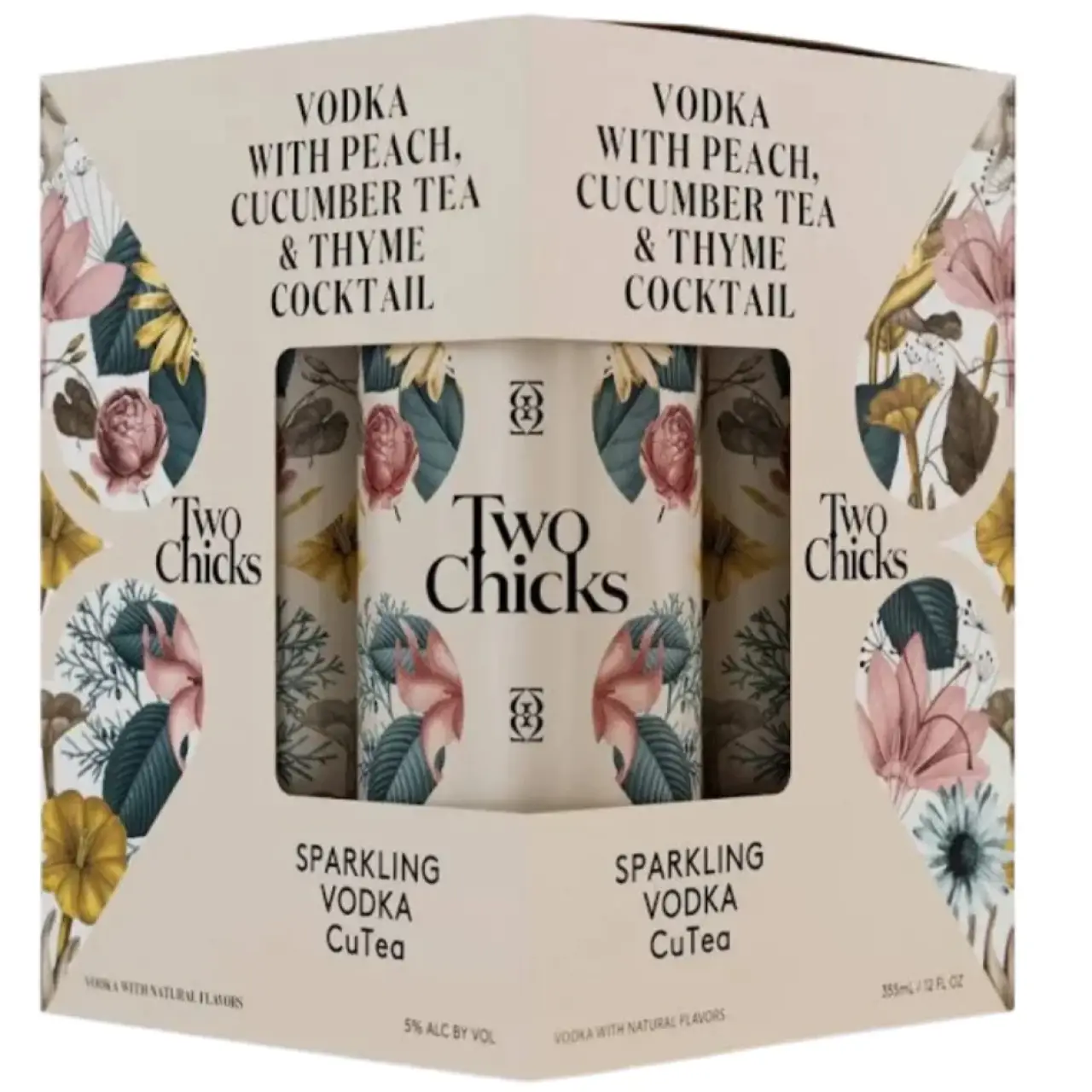 Two Chicks Vodka Cucumber Tea 4pk 355ml Cans