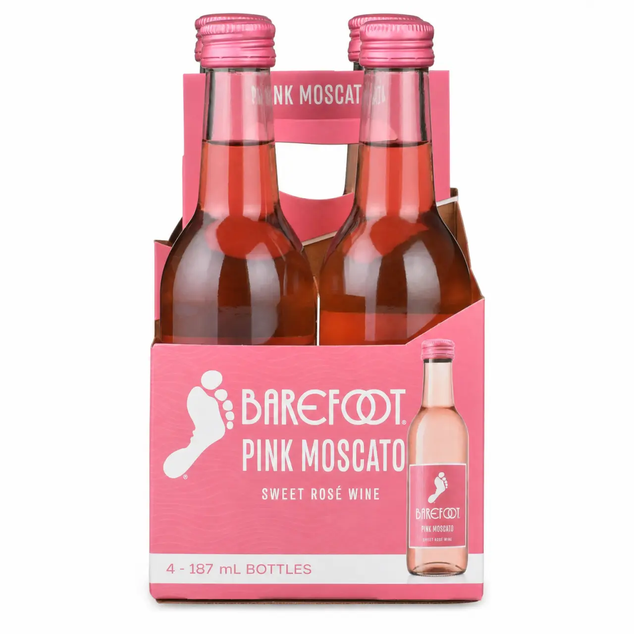 Barefoot Pink Moscato 4x187ml