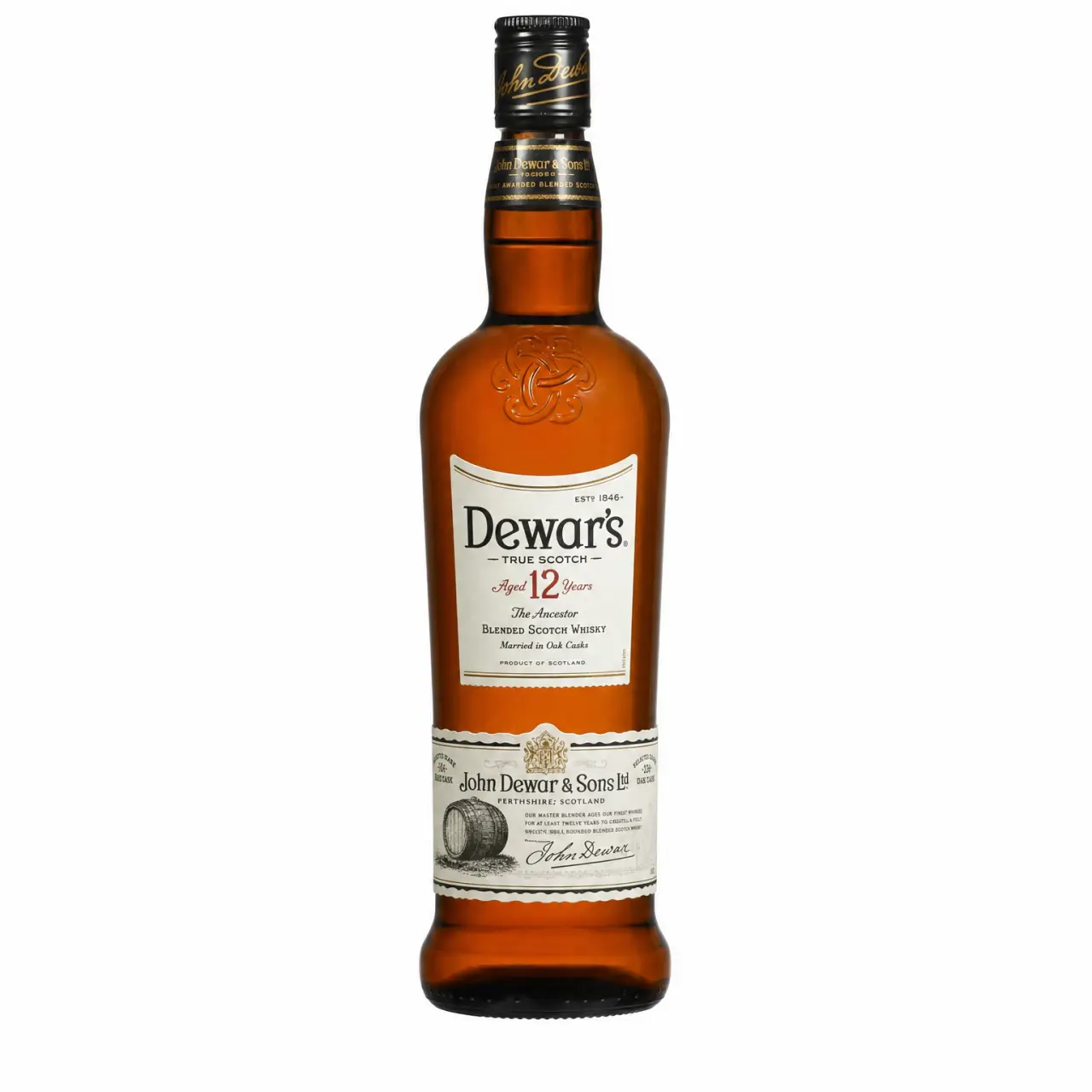 Dewar's 12 Year Old Blended Scotch Whisky 750ml
