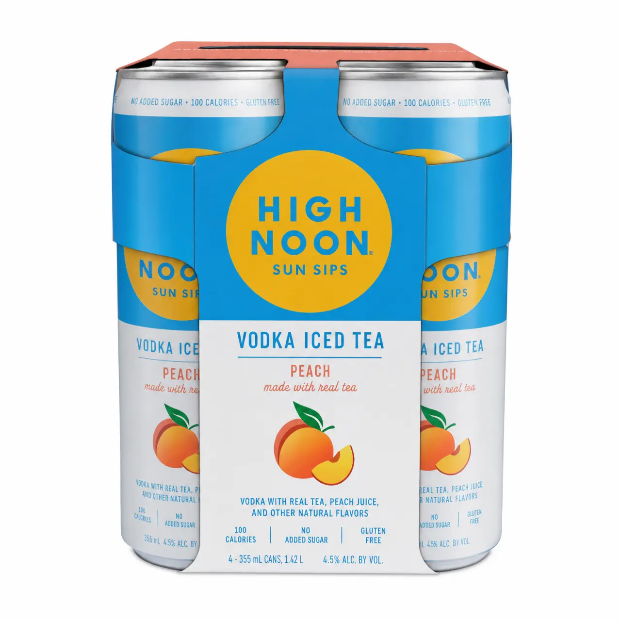 High Noon Tea Peach 4pk 355ml Cans