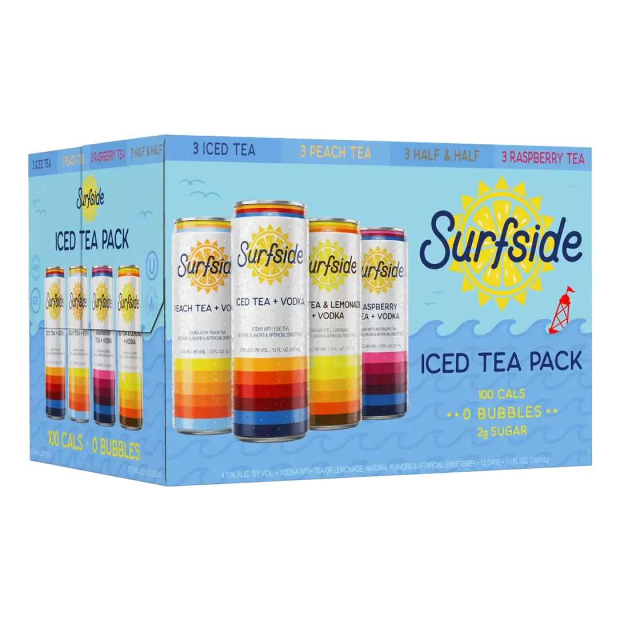 Surfside Iced Tea Vodka Variety 12-pack 355ml cans
