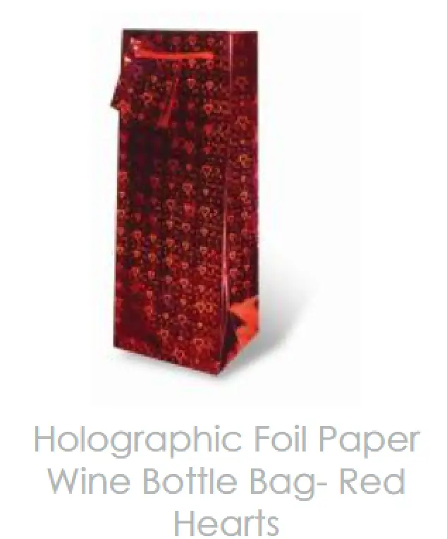 RED FOIL HEARTS BAG
