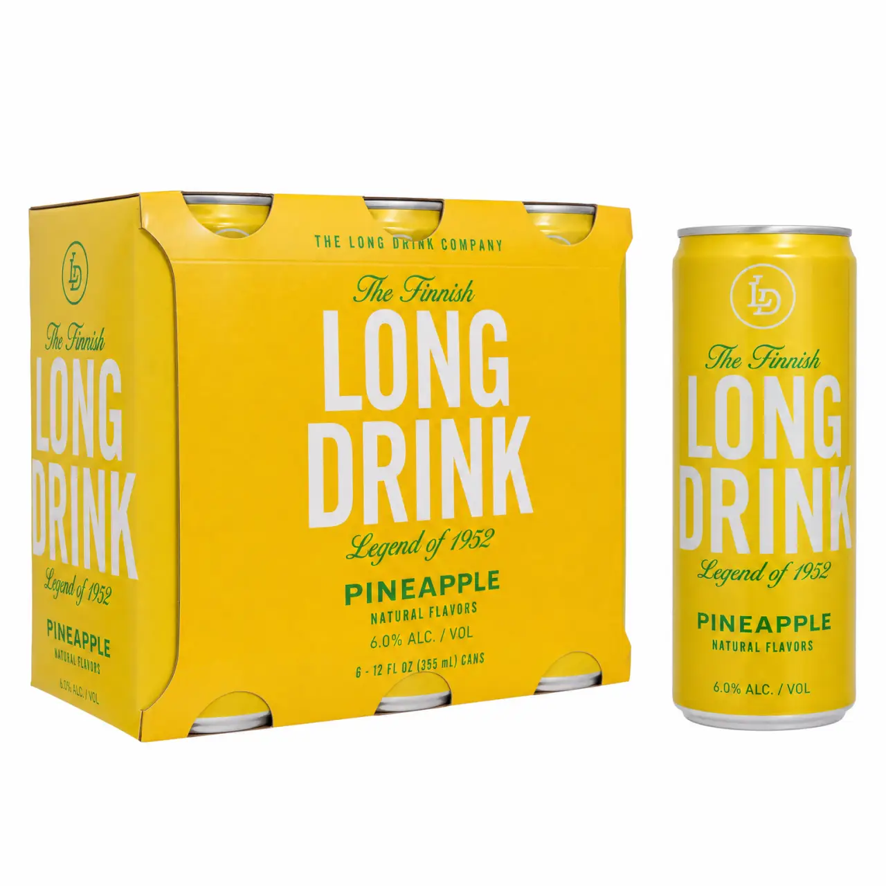 Long Drink Zero Pineapple 6-Pack 12oz Cans