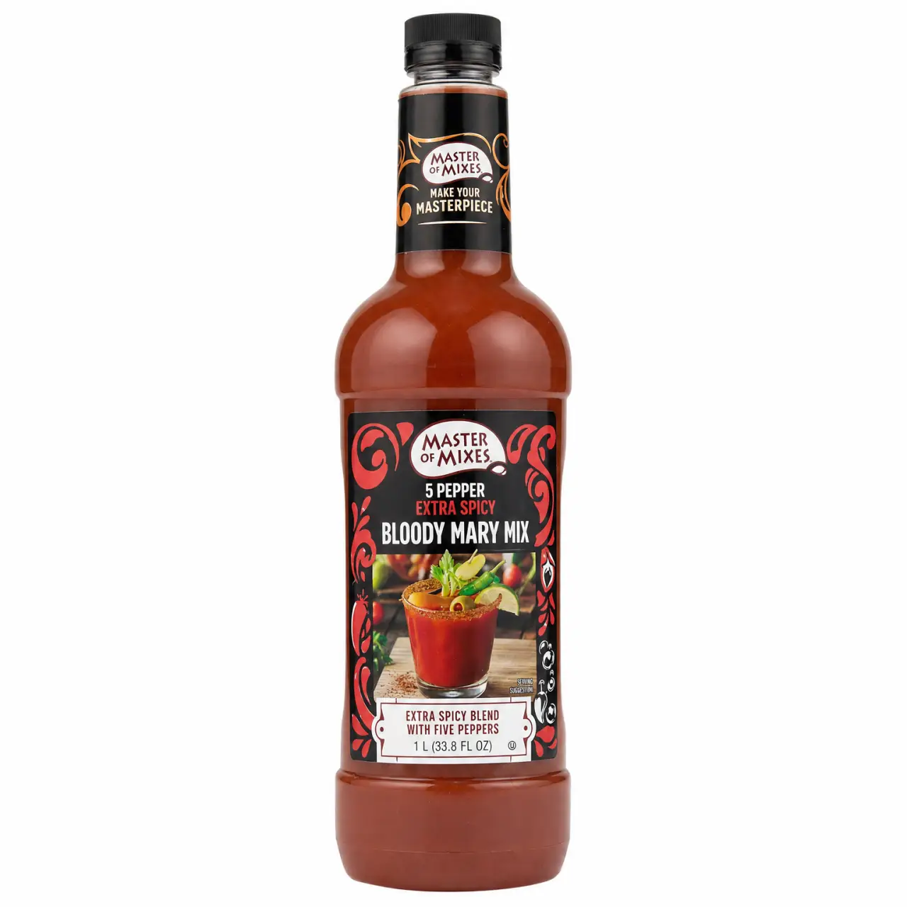 Master of Mixes 5 Pepper Extra Spicy Bloody Mary Mix 1L
