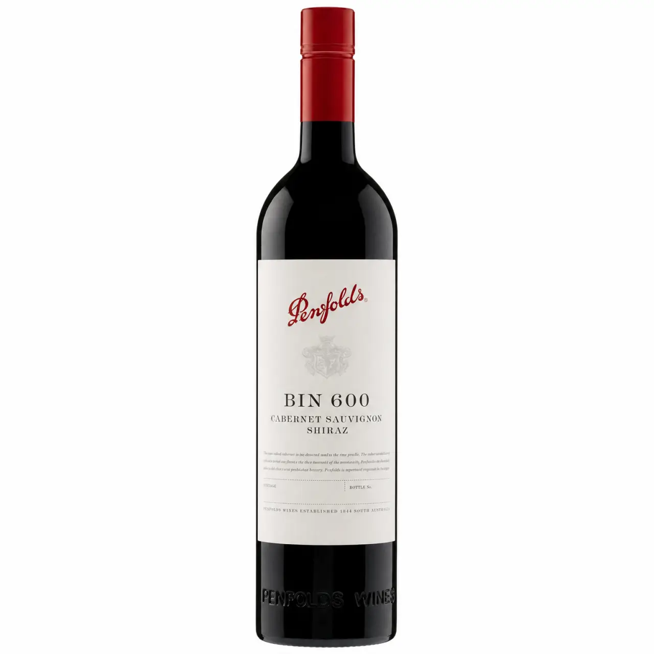 Penfolds Bin 600 Cabernet Sauvignon Shiraz 750ml